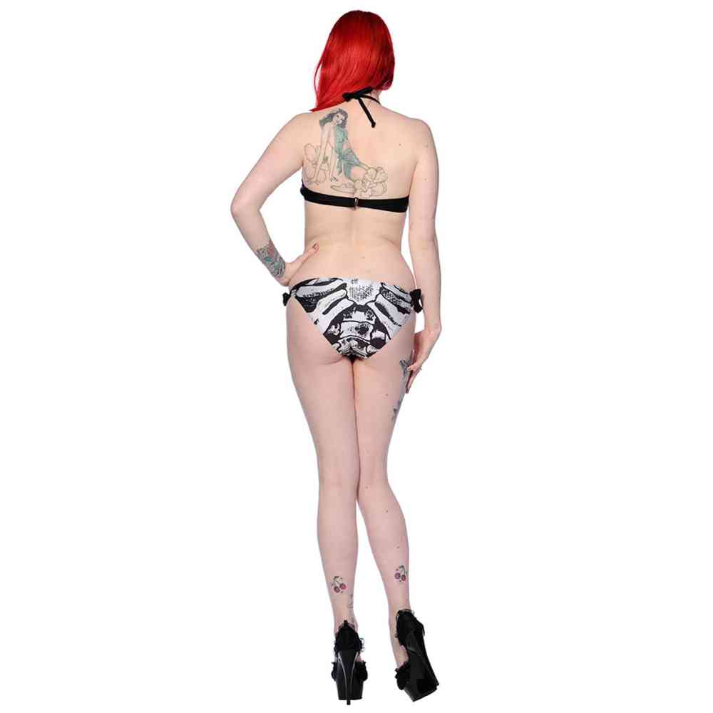 Banned - Black Ribcage Haut de bikini - Noir